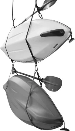 Kayak And SUP Storage Straps -Pelican Sport Shop Systemedesanglederangementdoublepourkayak Pourinterieuretexterieur Cintrespourplanchedepaddle Livreavecclipdepagaie PS1954